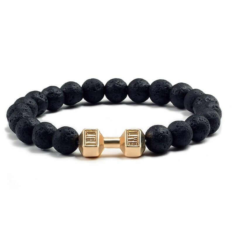 Lava Stone Dumbbell Bracelet